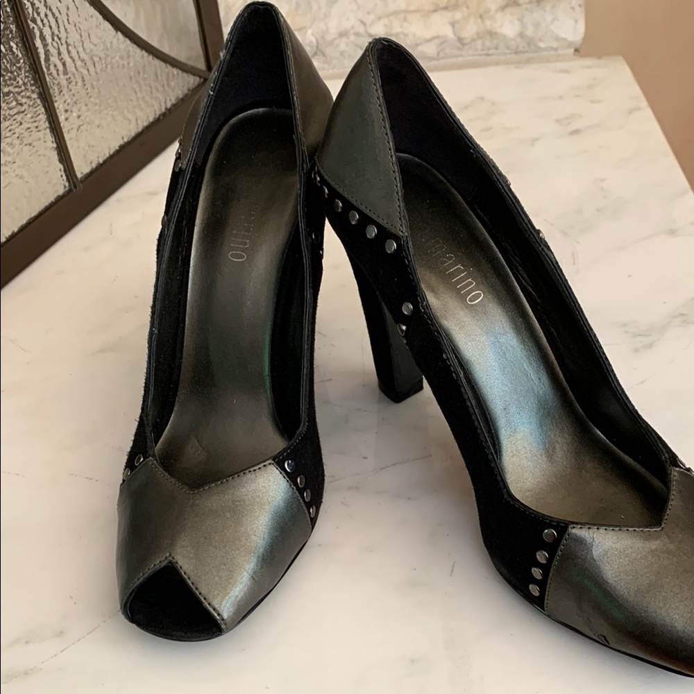Ann Marino Black and Silver Heels